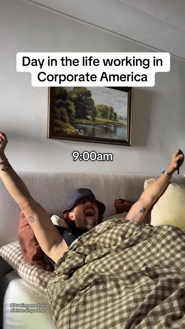 Instagram post by @champagnecruz for Duolingo. Caption reads: Adding my @duolingo Score to my @linkedin Profile,....