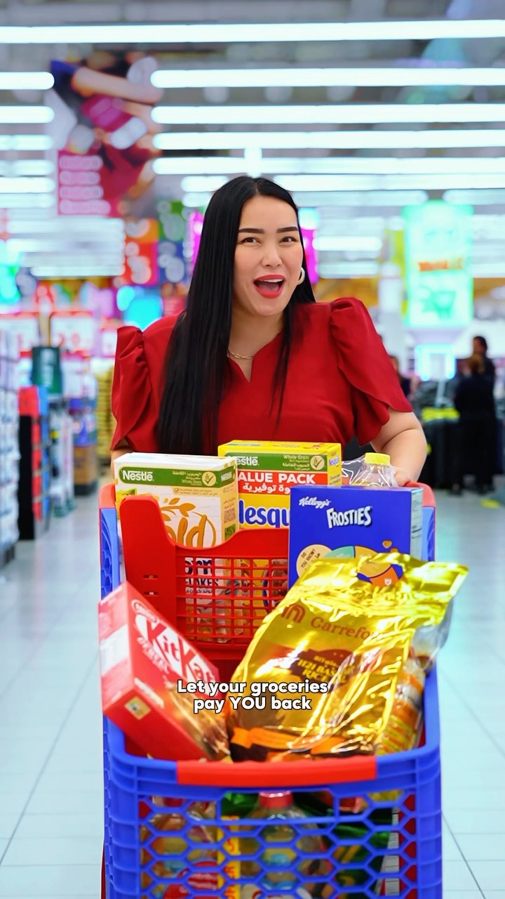 Instagram post by @bengshyudxb for Carrefour. Caption reads: Your wallet’s crying ‘cause you’re not saying YES....