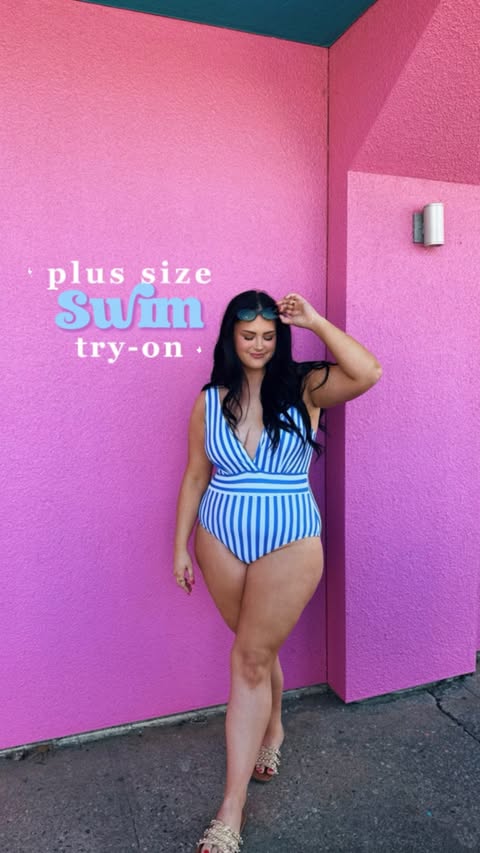 Instagram post by @lindseyjpressley for Chic Soul. Caption reads: Back again with a @shopchicsoul swim try on!....