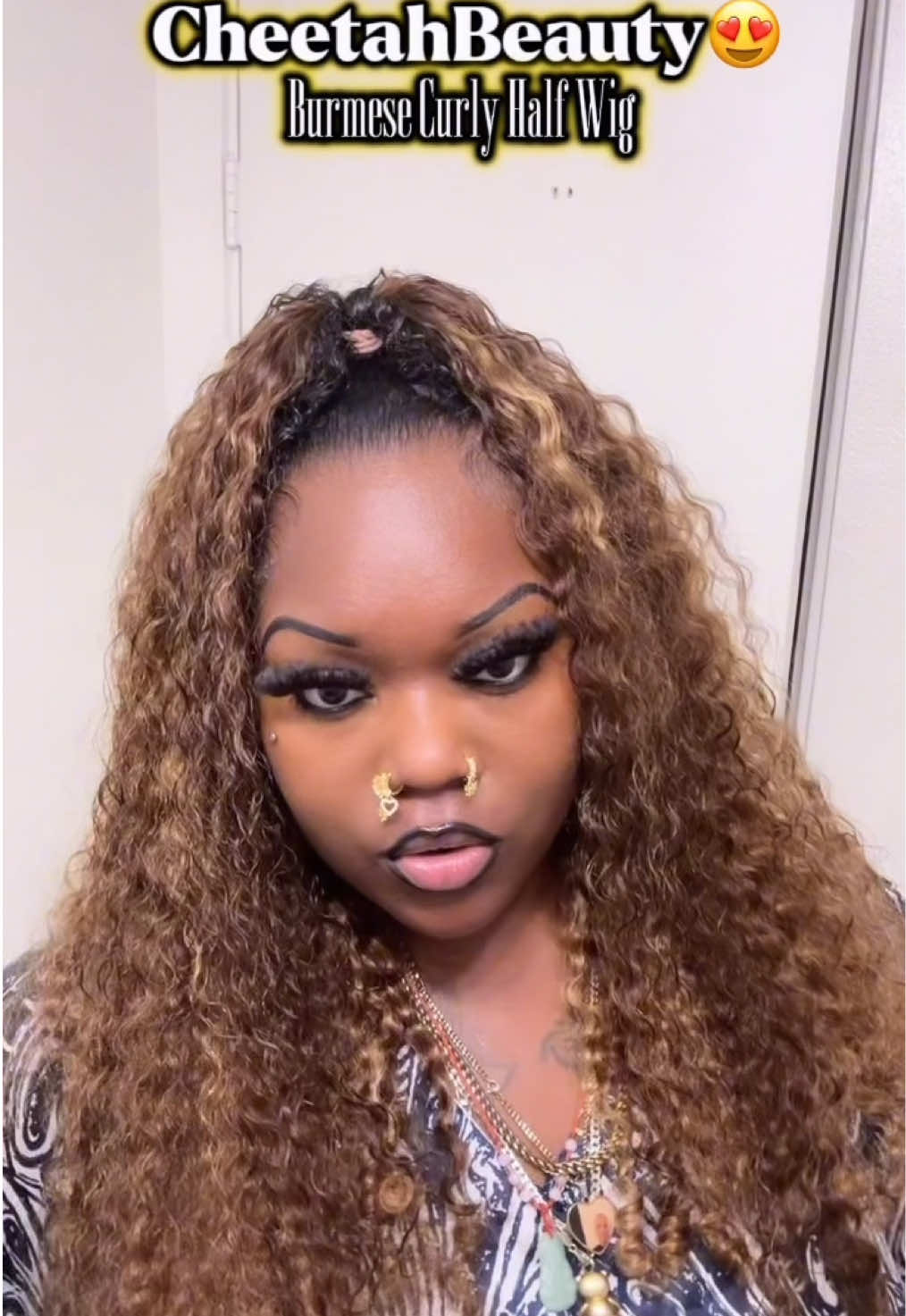 TikTok post by @savonyaemomma2 for Cheetah Beauty Hair Shop. Caption reads: @Cheetah Beauty Hair Shop 💋....