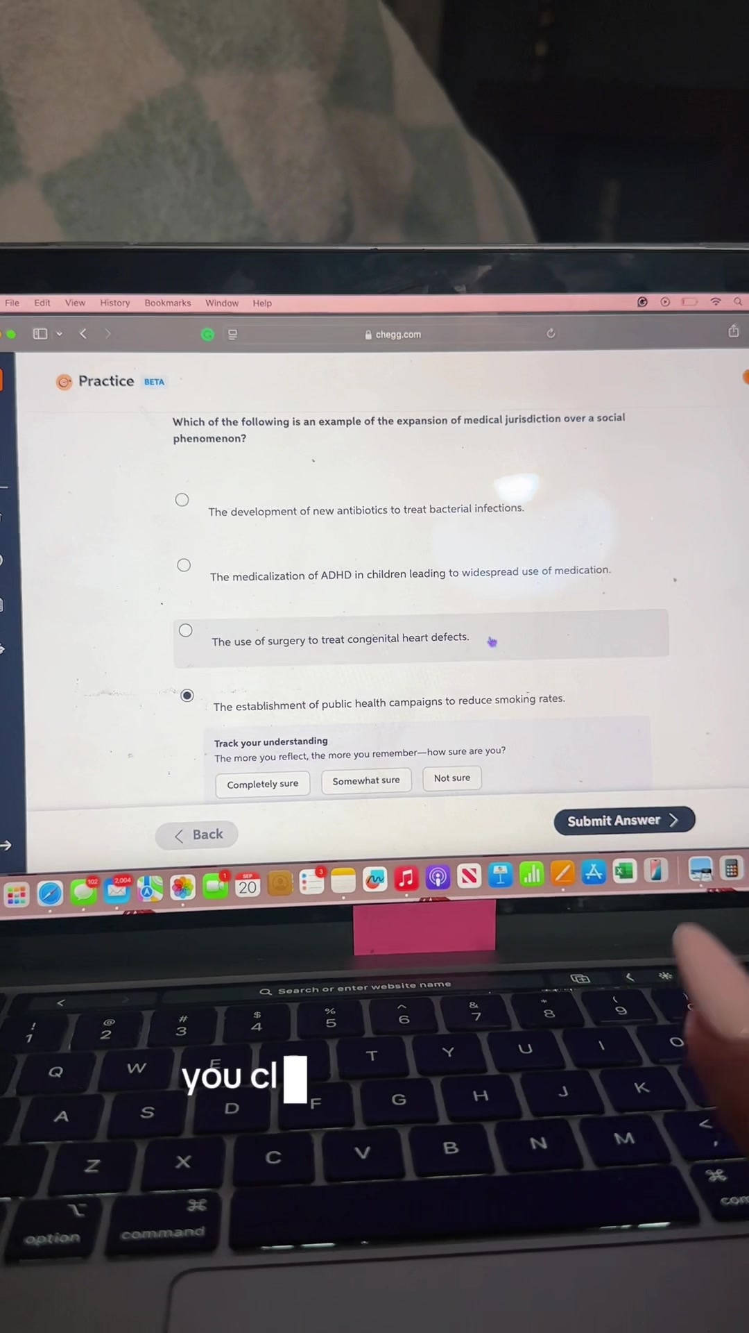 TikTok post by @katieedehart for Chegg. Caption reads: [...] me doing my nightly study routine 📚....
