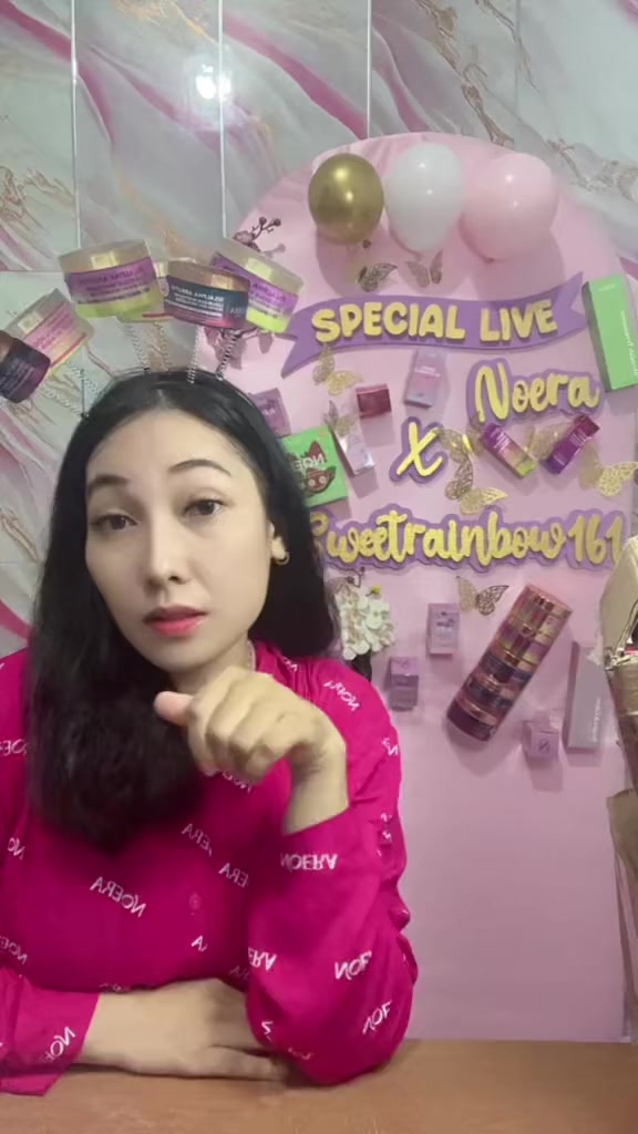 TikTok post by @sweetrainbow161 for Noera By Reisha. Caption reads: [...] Hihiiii🤪😄😁 @Reisha Novandita @Noera By....