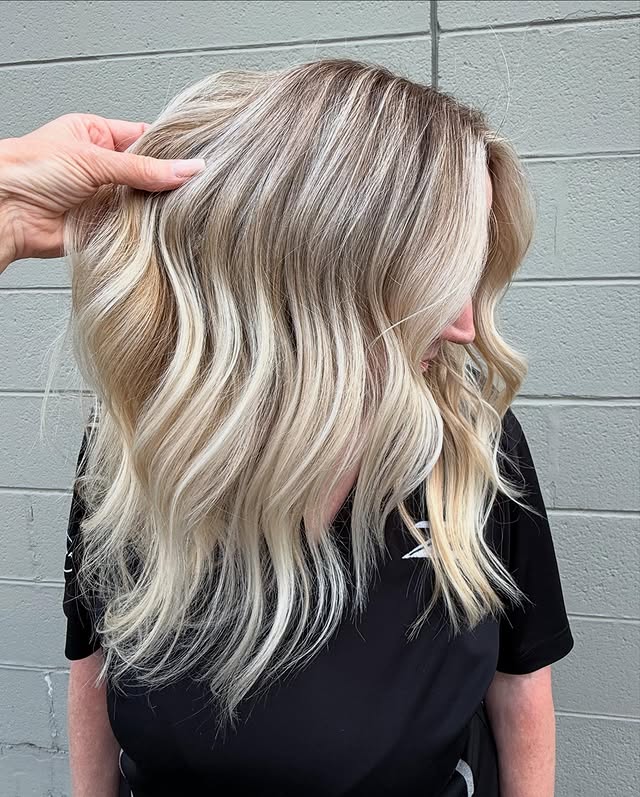 Instagram post by @colourauthority for K18 Hair. Caption reads: [...] #greycoverage @goldwellus @k18hair....
