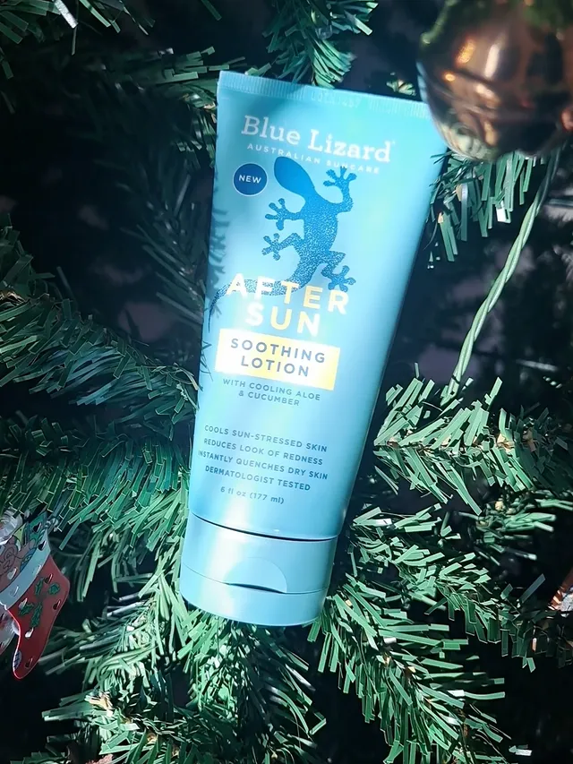 Instagram post by @producttesterreviewer for Blue Lizard Sunscreen. Caption reads: [...] from @influenster and @bluelizardsunscreen....