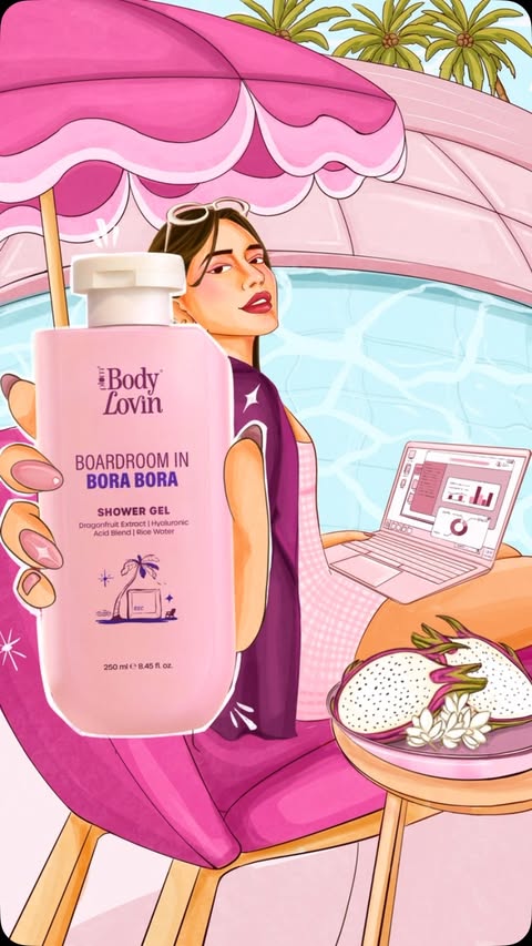Instagram post by @ashwrya.balakrishnan for Plum BodyLovin'. Caption reads: Work escape unlocked 🔓 thanks to @plumbodylovin....