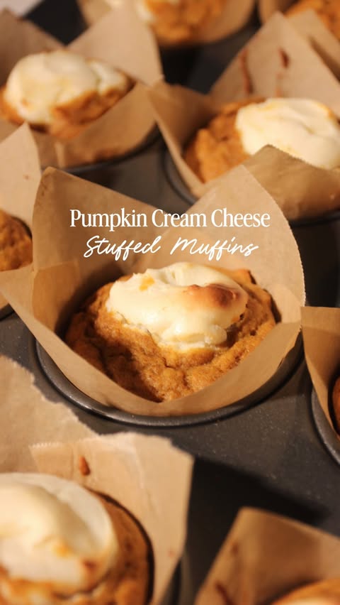 Instagram post by @modernflavour for Dairy Farmers of Ontario. Caption reads: Tender pumpkin muffins with a rich, velvety cream....