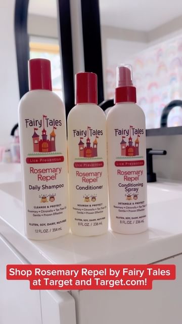 Instagram post by @catandjackbytarget for Fairy Tales Hair Care. Caption reads: It's that time of year again-Back to School! ✏️We....