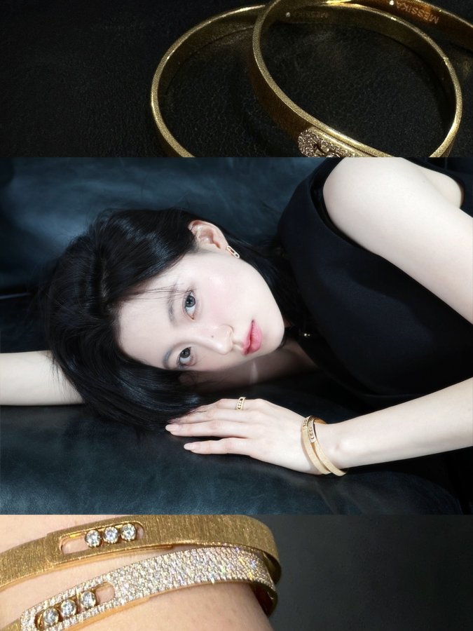 Instagram post by @sungziyoung for Messika. Caption reads: @messika ✨
#광고 #Messika #MoveCisele [...].