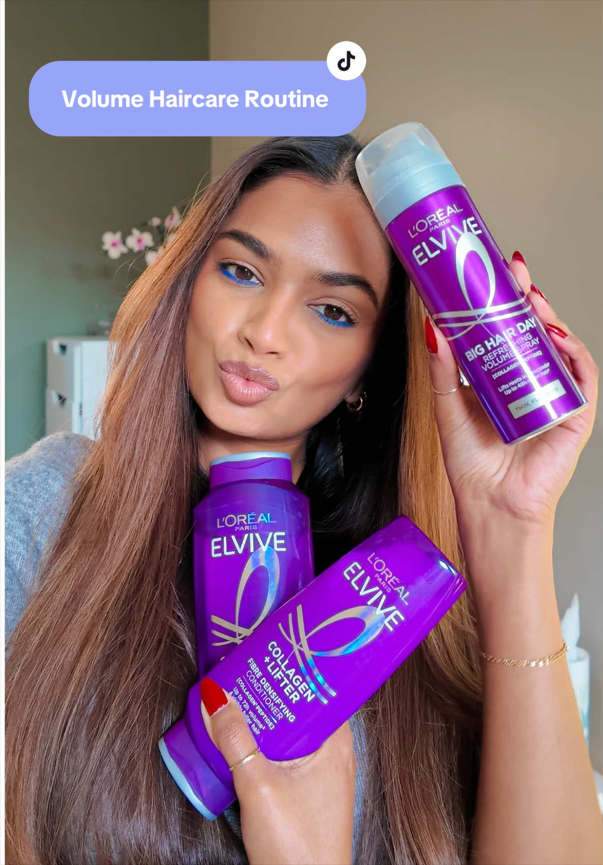 TikTok post by @im_amberjade for L'Oréal Paris South Africa. Caption reads: Some days my hair has plans of its own... and....