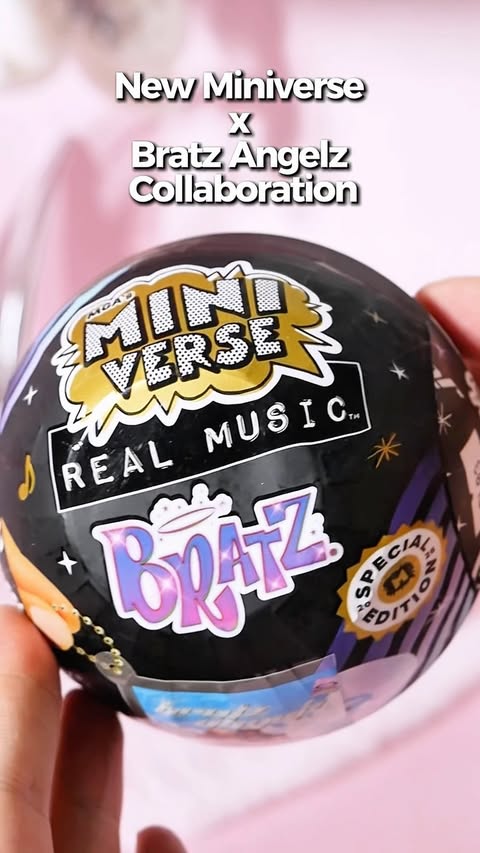 Instagram post by @dahl_august for MGA’s Miniverse. Caption reads: Bratz mini vinyl are finally getting sound! The....