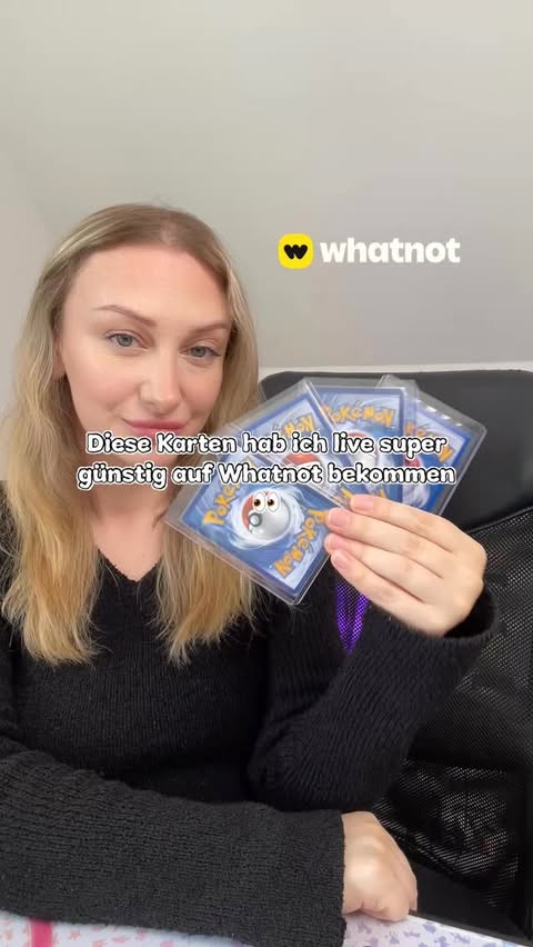 Instagram post by @tcg.medina for Whatnot. Caption reads: Rankt meine @whatnot_de Schnapper Deals.....