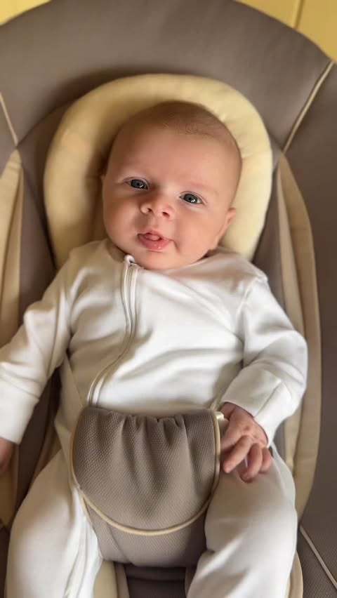 Instagram post by @hollyalexandrea for Pramworld. Caption reads: HAUCK ALPHA HIGHCHAIR ✨ Available from @pramworld....