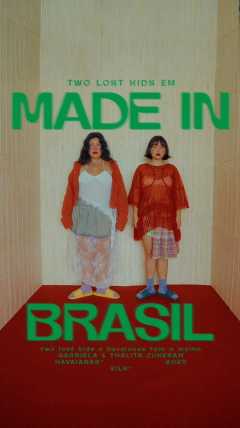 Instagram post by @twolostkids for Havaianas. Caption reads: Do Brasil pro mundo: Havaianas e Two Lost Kids,....