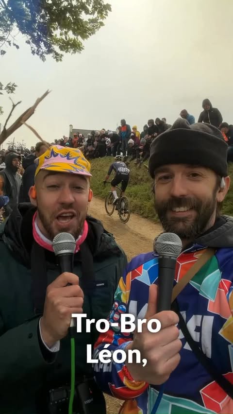 Instagram post by @circlestu for Shokz. Caption reads: [...] in the Peloton’s Race Radio presented by....
