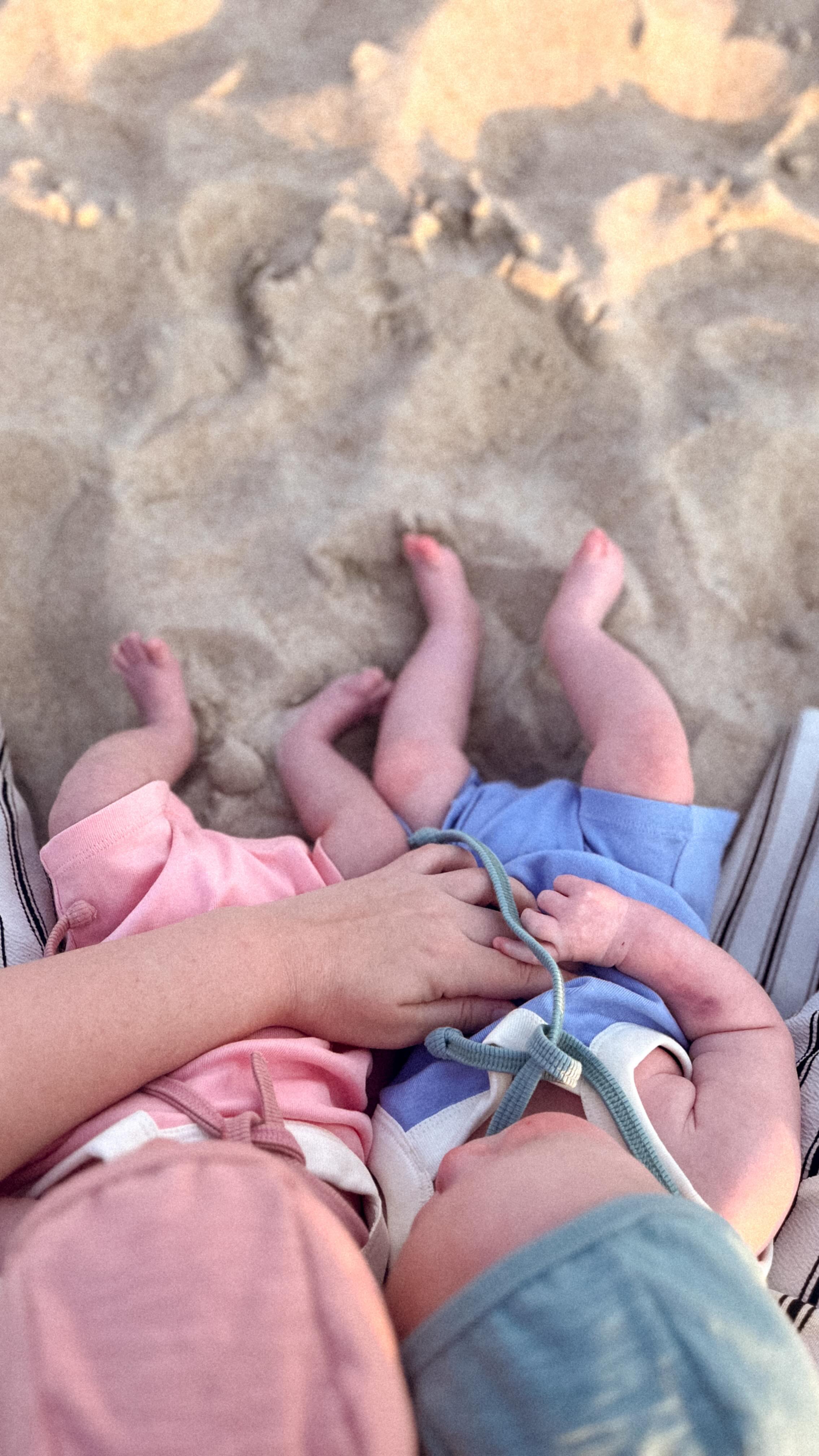 Instagram post by an influencer for All About Twins. Caption reads: Forever bestfriends🩷🩵 My Anderson & Charlotte.....