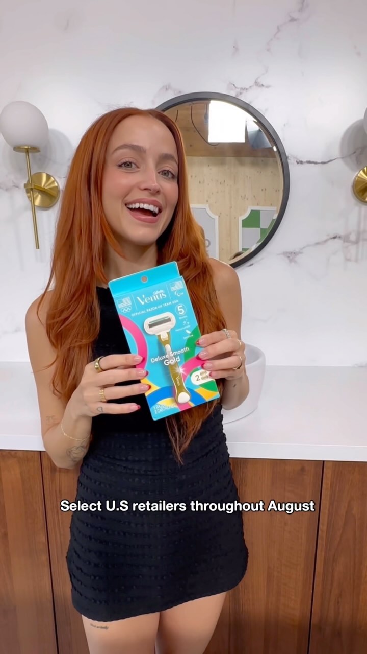 Instagram post by @kathleenlights for Gillette Venus. Caption reads: I’m SO excited to be in Paris for the Olympic....
