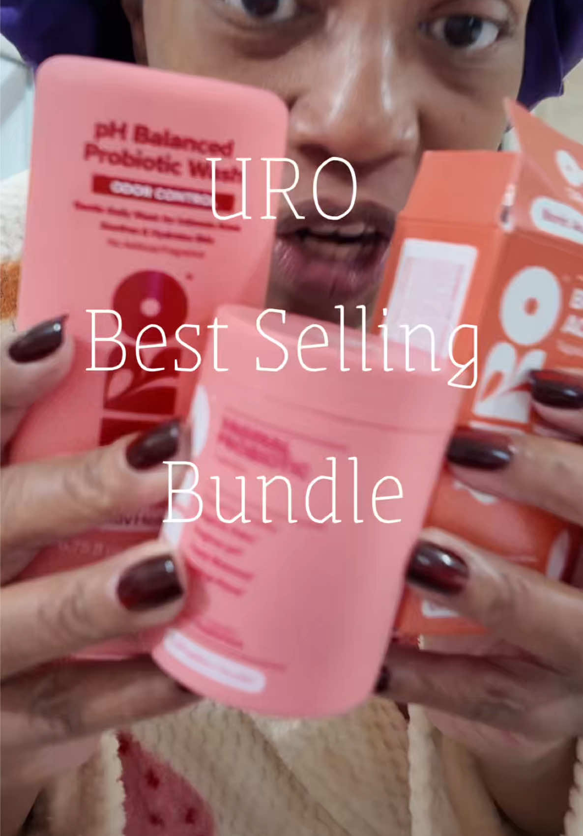 TikTok post by @creatorchristie for O Positiv. Caption reads: You ever feel clean but not fresh? @O Positiv #uro....