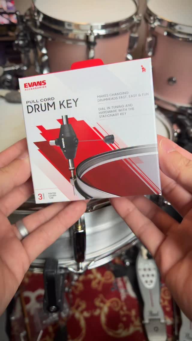 Instagram post by @richiethedrummer for EVANS Drumheads. Caption reads: Honest first impression: I was slightly confused....