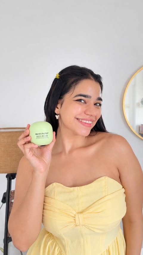 Instagram post by @tanyakhannaa for Earth Rhythm. Caption reads: Matcha, but make it skincare 🍵💚 Earth Rhythm’s....