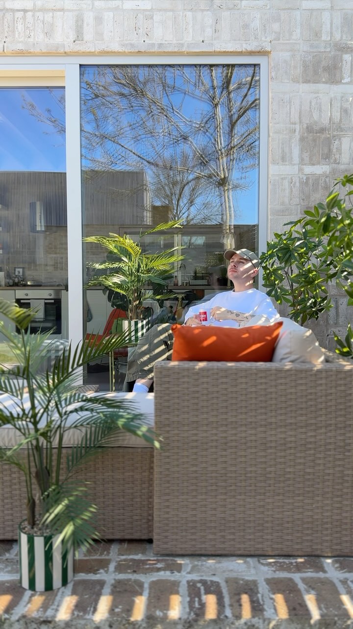 Instagram post by @jack.designs for Argos. Caption reads: AD - POV: Turning your London garden into a zen....