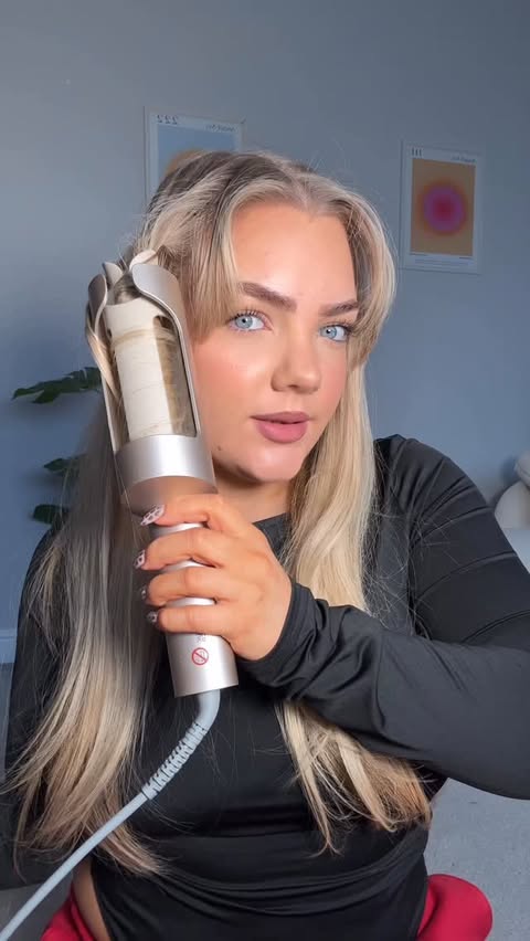 Instagram post by @kaytee.r for TYMO Beauty. Caption reads: The @tymo_fashiontech CURLPRO PLUS is my new go....