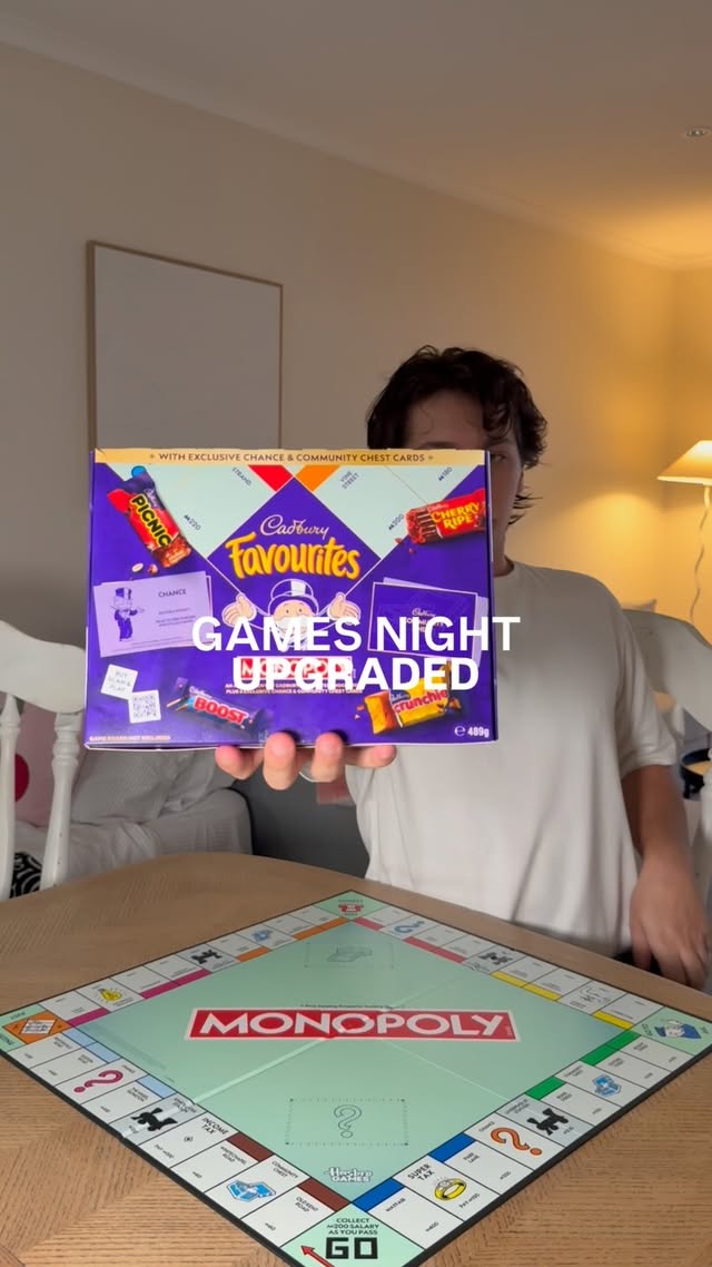 Instagram post by @ethanjoely for Cadbury. Caption reads: [...] Available in store and online now! #AD....