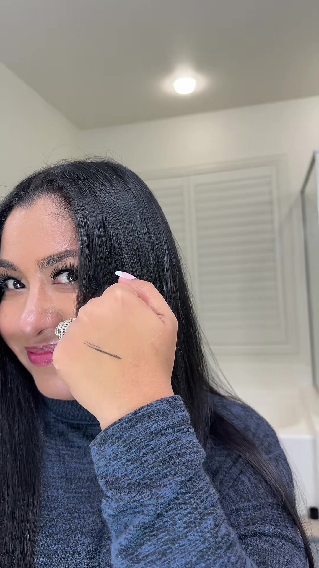 TikTok post by @debbiediariess for EXO Cosmetics. Caption reads: [...] this eyeliner, bestie. ❤️ @Evettexo @EXO....