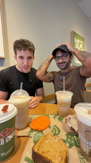 Instagram post by @matt_and_omar for Panera Bread. Caption reads: [...] latte of the season goes to our favs....