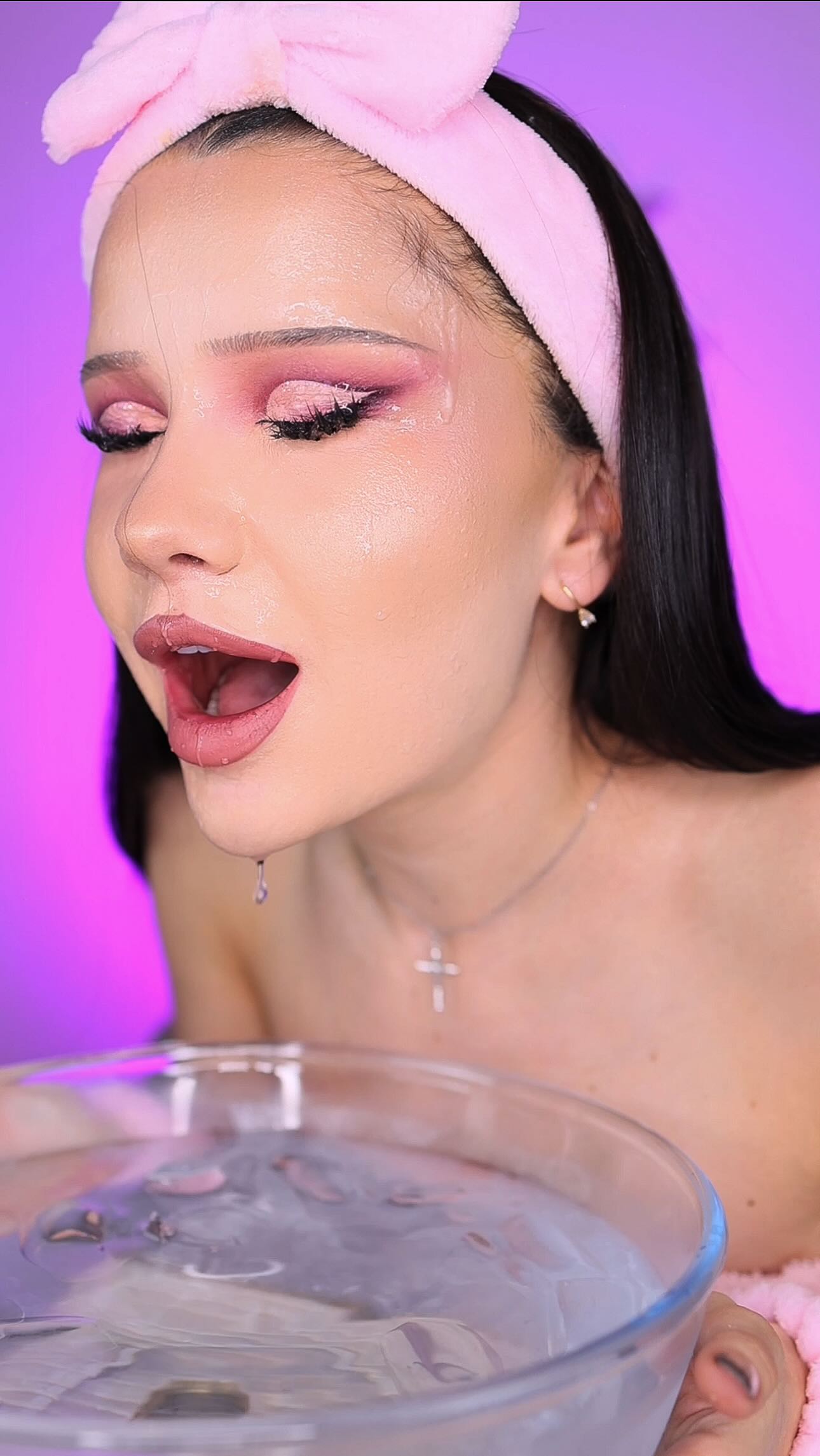 Instagram post by @nadina_ioana for Anua. Caption reads: Waterproof makeup? No problem. @anua_global....