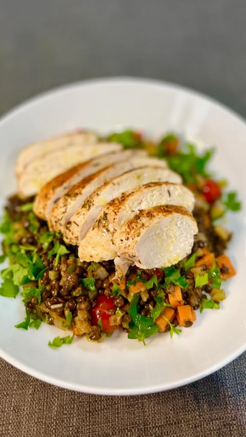 Instagram post by @marks_kitchen_and_bbq for MuscleFood.com. Caption reads: Ready in less than 30 minutes this quick and easy....