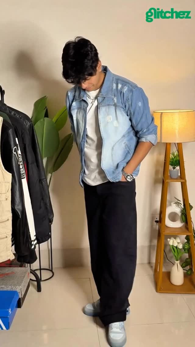 Instagram post by @shivmthakur_ for Be Glitchez. Caption reads: [...] for the whole fit 🔗 . . . . . . @fwd....