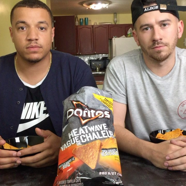 Instagram post by @itsyeboi for Doritos. Caption reads: Me and @ryanswaze took on the @doritosca Heatwave....