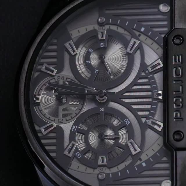 Instagram post by @helioswatches for Police Lifestyle. Caption reads: Power up your wrist game with @policelifestyle....