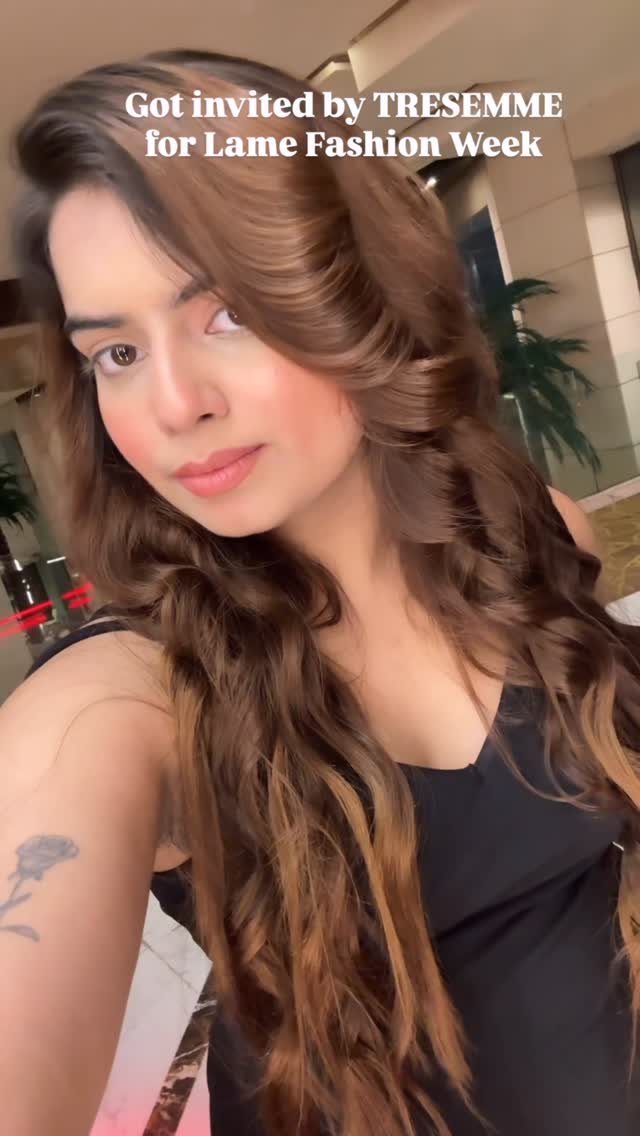 Instagram post by @muskansethh for TRESemmé. Caption reads: Glad to be a part of Lakme fashion week ✨....