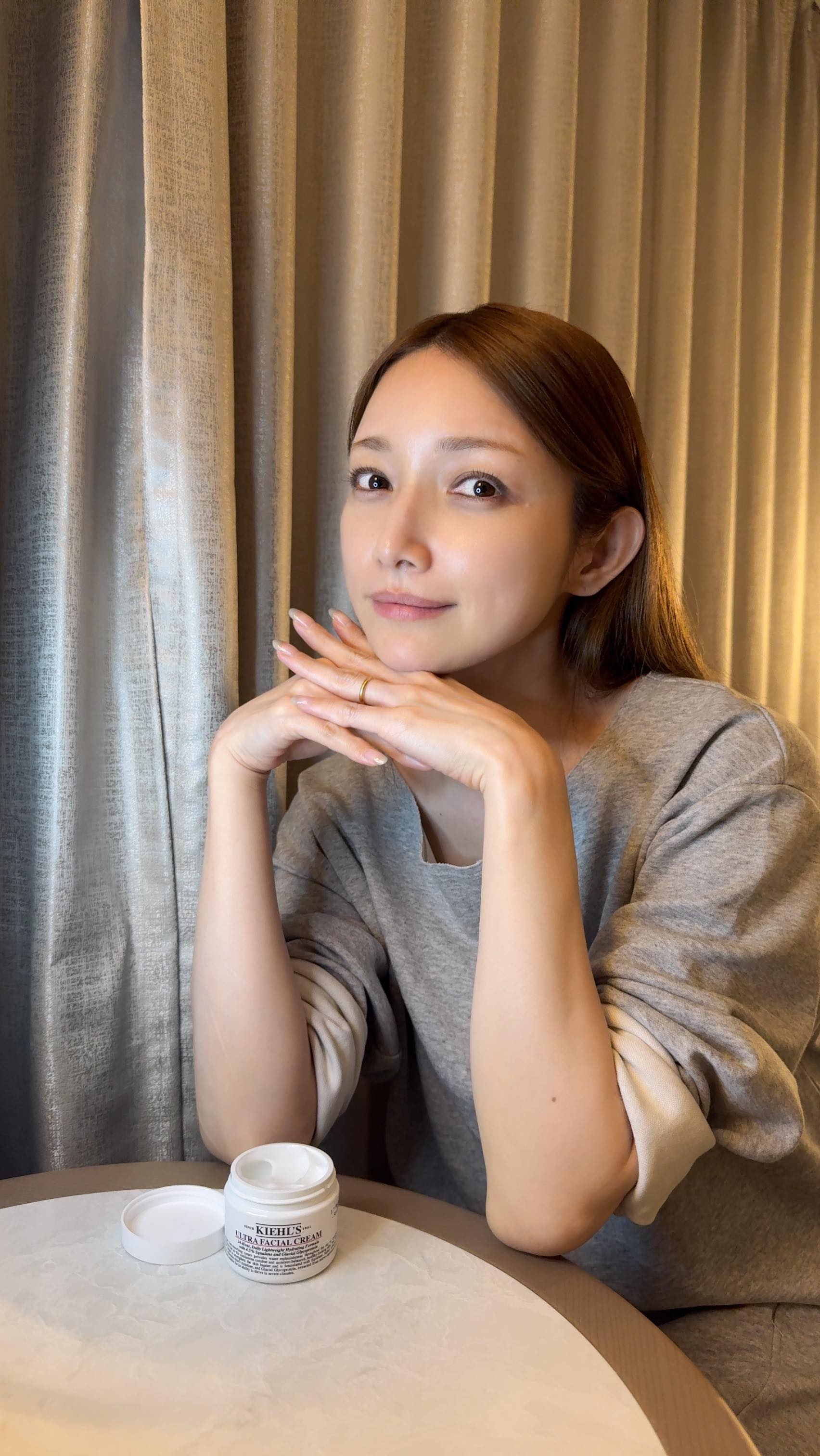 Instagram post by @goto_maki923 for Kiehl's Japan. Caption reads: 私の最近のお気に入りのクリーム「キールズ クリーム....