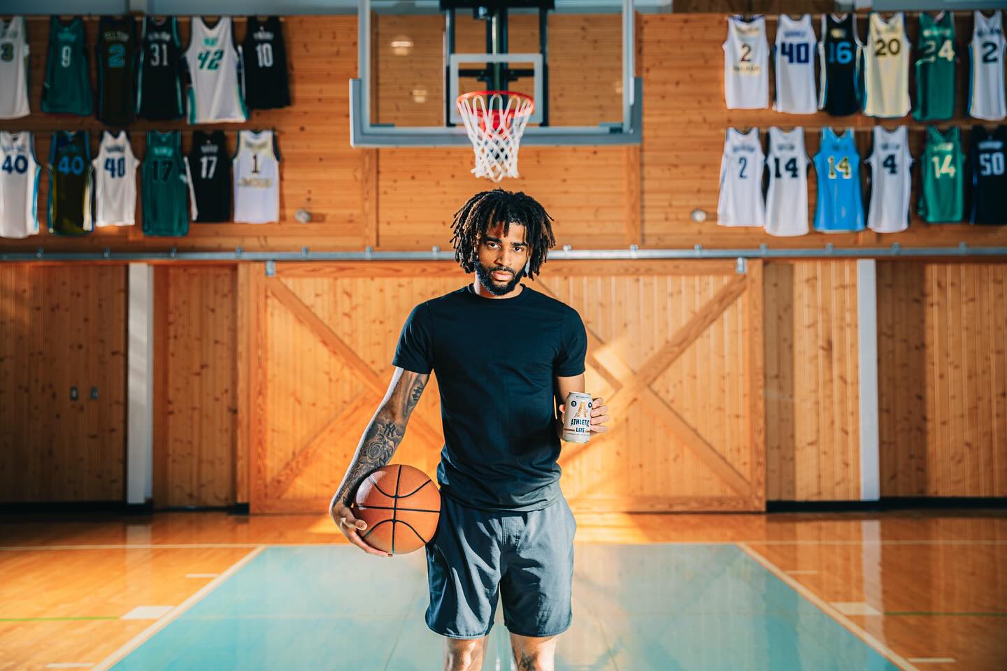 Instagram post by @ariidavis_ for Athletic Brewing. Caption reads: This March is all about team, both on and off the....
