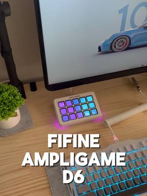 TikTok post by @hugomiddletonn for Fifine Indonesia. Caption reads: 🎮🔥 Upgrade your setup with the FIFINE D6!....