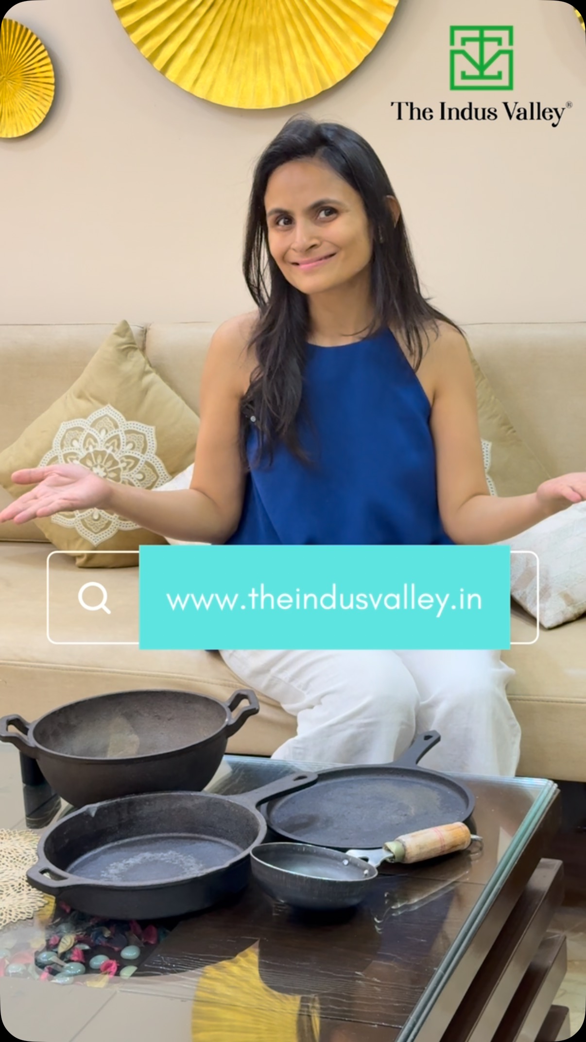 Instagram post by @stylevoyagediary for The Indus Valley. Caption reads: Cook Healthy, Live Better with The Indus....