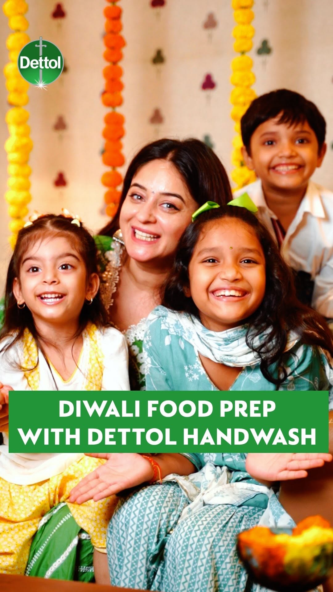 Instagram post by @mahhivij for Dettol India. Caption reads: In our house Diwali is not just about spreading....