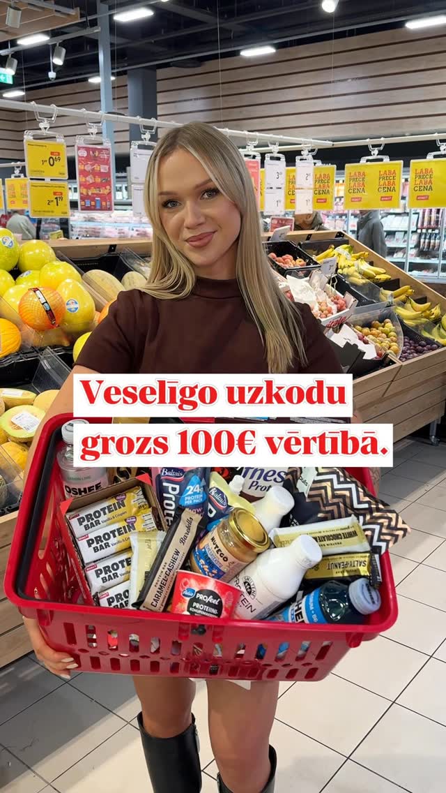 Instagram post by @helenarobezniece for Rimi Latvija. Caption reads: Konkurss noslēdzies 🙏🏼 Kas ir tas viens....