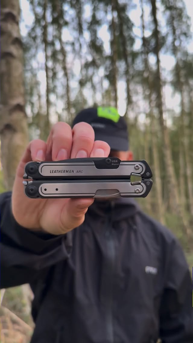 Instagram post by @purdsoutdoors for Leatherman. Caption reads: ADV with @leathermanuk - testing out the....