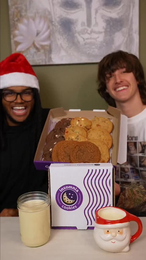 Instagram post by @troycicotte for Insomnia Cookies. Caption reads: Stay Cozy with @insomniacookies Limited Time....