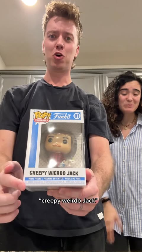Instagram post by @meghanandjack for Funko. Caption reads: So I wonder if I shave my hair… will I actually....