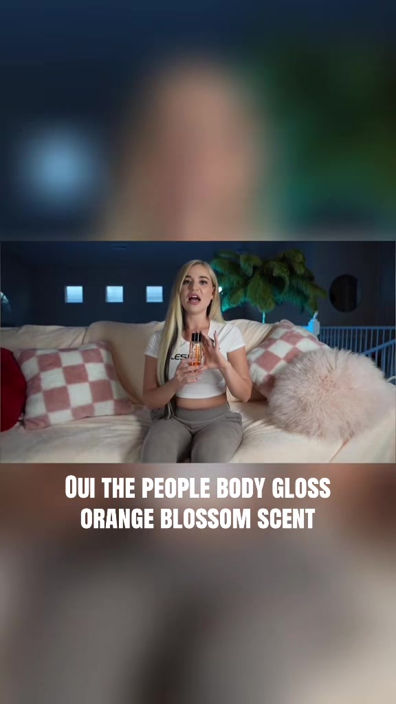 TikTok post by @blakeblossomx for OUI the People. Caption reads: [...] feeling makes this a 10/10 🍊🌸 @OUI the....