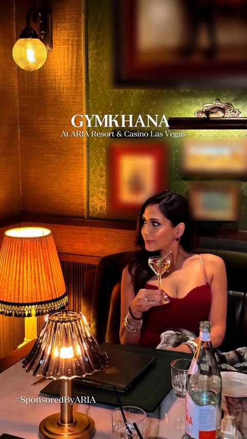 Instagram post by @swetta24 for MGM Resorts. Caption reads: @gymkhanalasvegas —London’s iconic Indian....