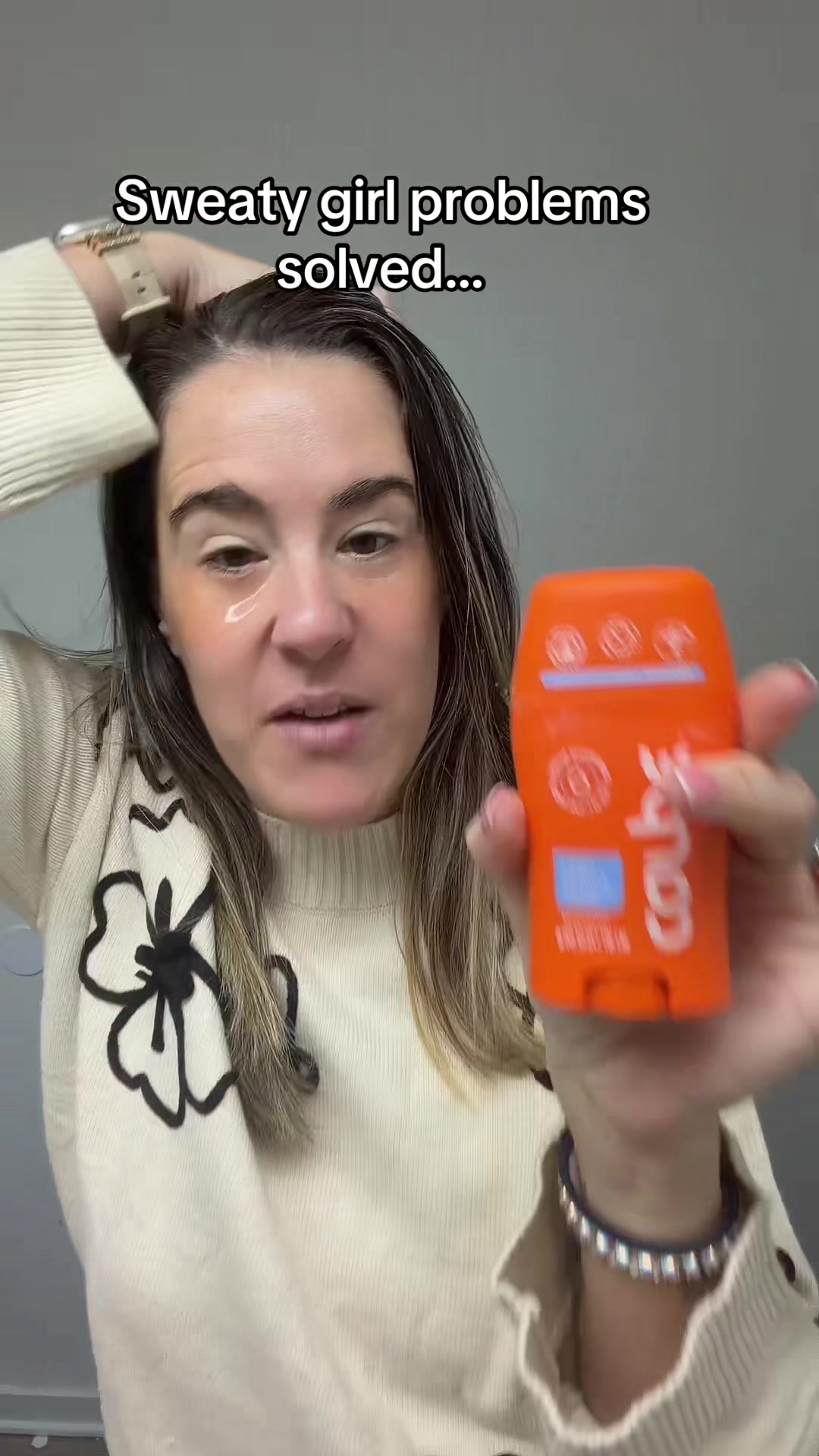 TikTok post by @mamakimalways for Carpe. Caption reads: [...] up to the hype. Sweaty girl approved. @Carpe....