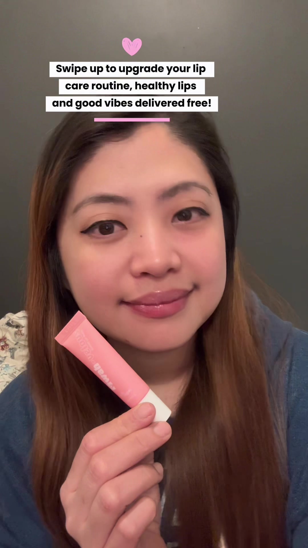 TikTok post by @arlynang for SoloVegan. Caption reads: [...] lips and good vibes delivered free!....