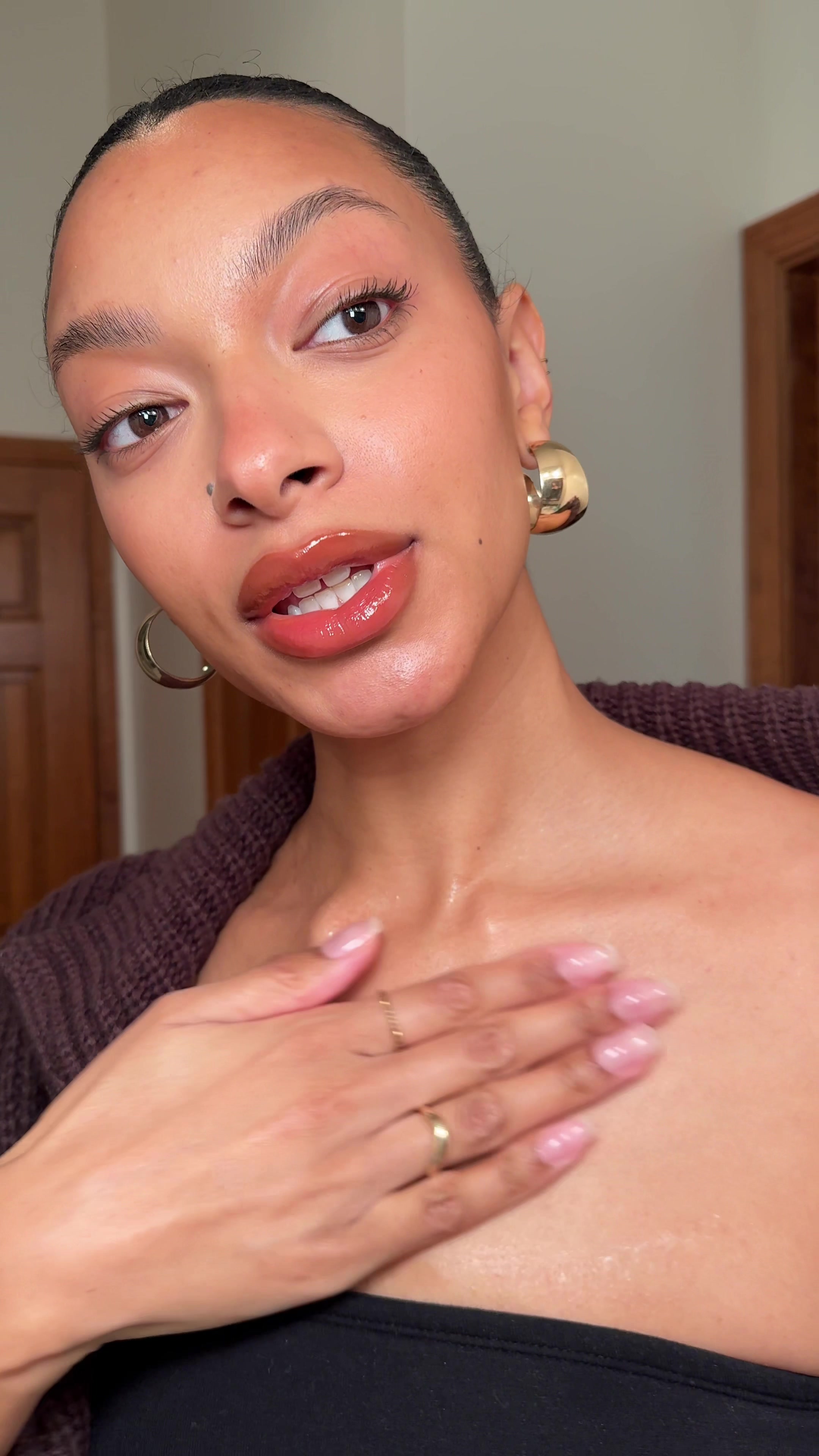 TikTok post by @kaylamdarby for Orebella. Caption reads: [...] perfect for cozy season 🍦🪵✨ Gifted by....