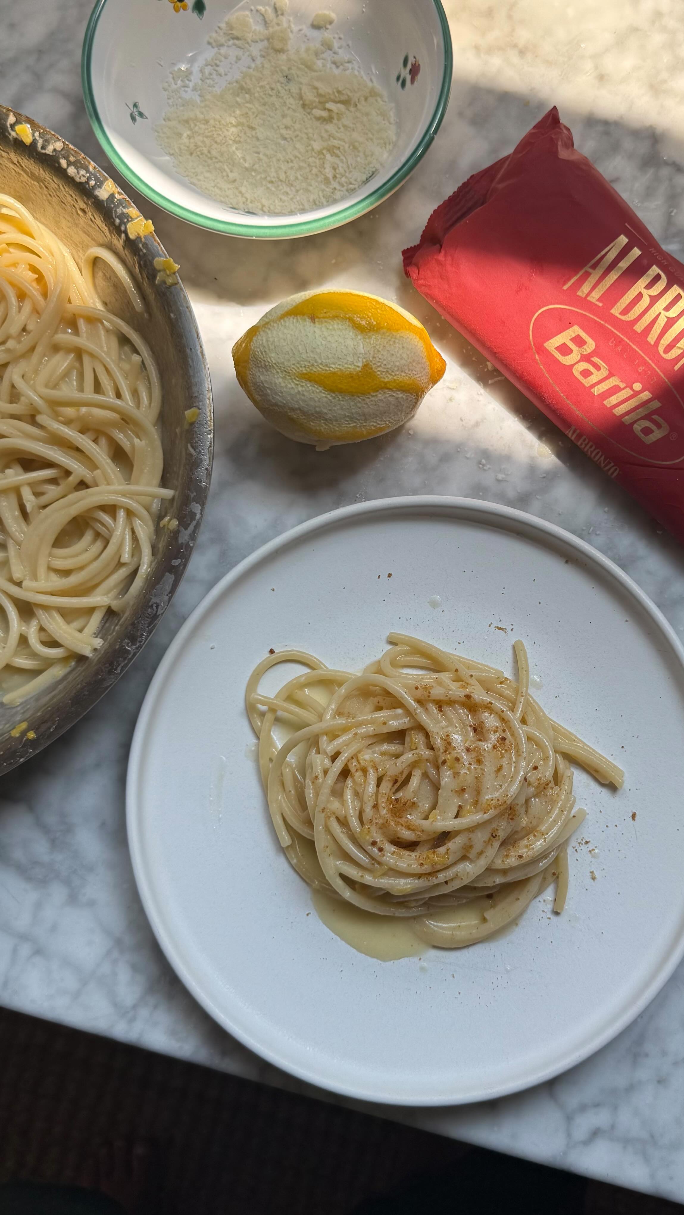 Instagram post by @handmethefork for Barilla. Caption reads: Superior texture, quality AND sauce grip… couldn’t....