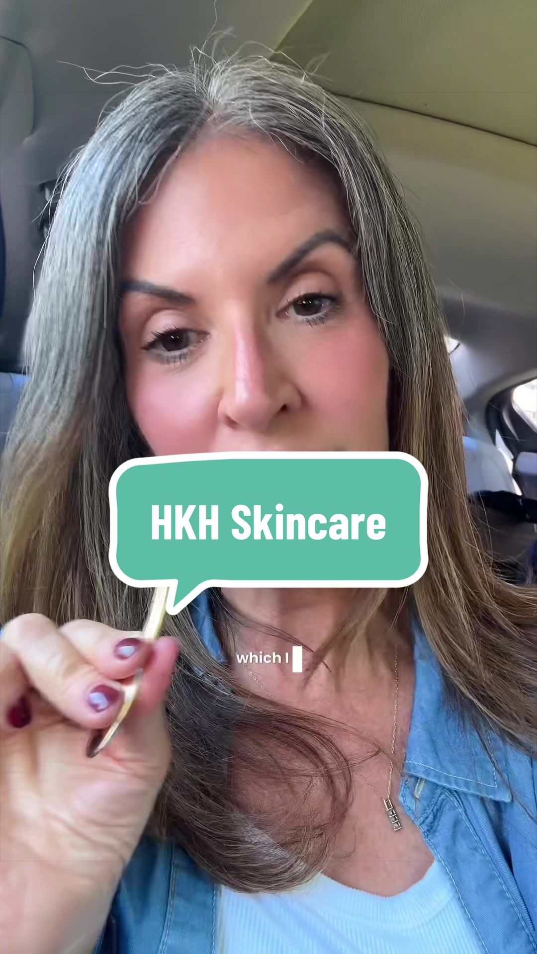 TikTok post by @thejeannieb__ for HKH cosmetics. Caption reads: [...] my routine without overthinking it. @HKH....